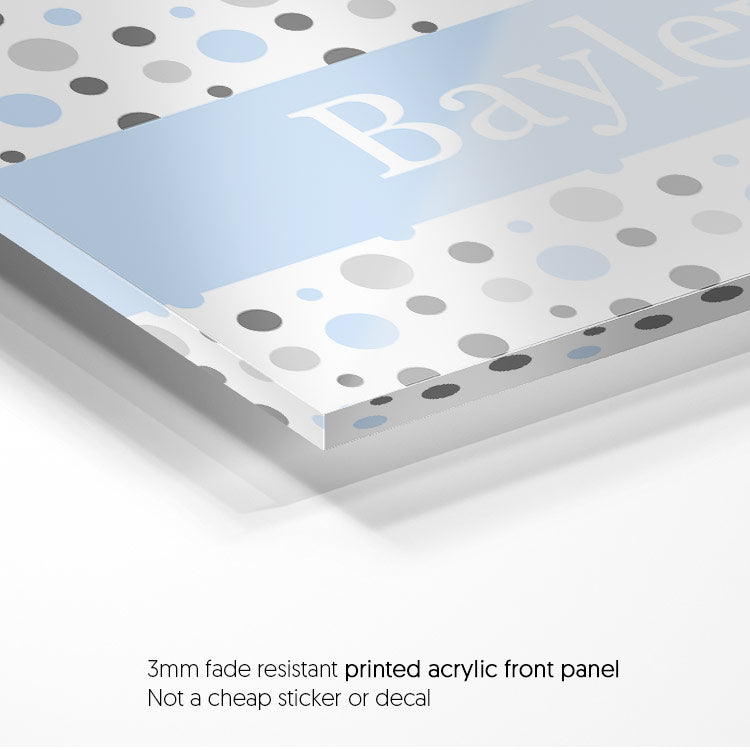 Baby Blue & Grey Dots