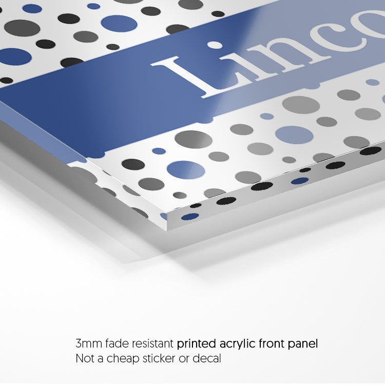 Dark Blue & Grey Dots