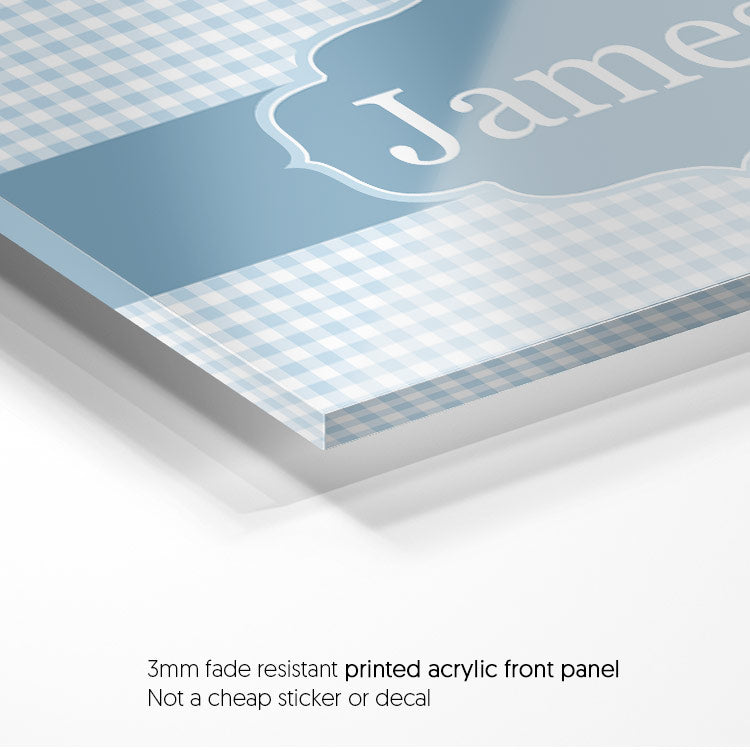 Blue Checker Elegance