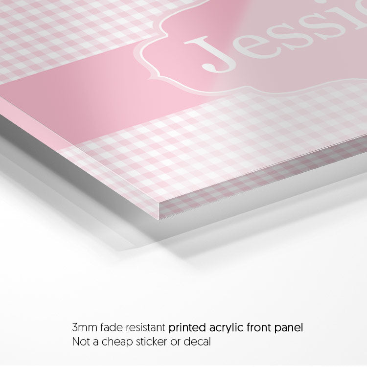 Pink Checker Elegance