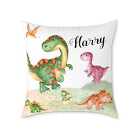 Pillow Dinosaurs Watercolour