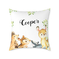 Pillow Forest Animals White